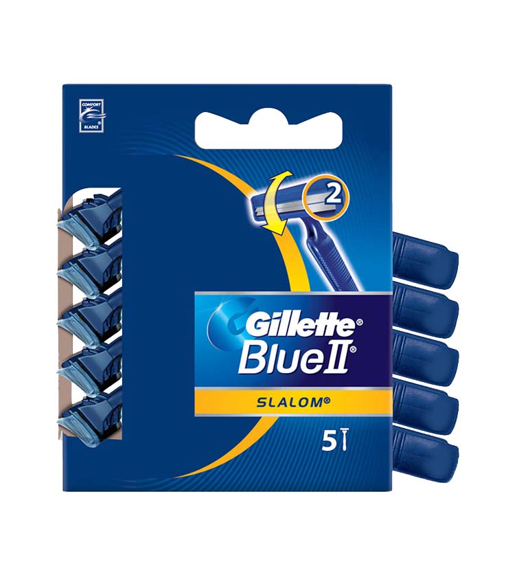 5 Lamette Due Lame GILLETTE BLUE 2 SLALOM Usa E Getta - Vendita On-Line ...