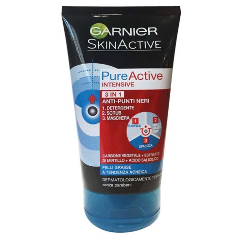 GARNIER PURE ACTIVE INTENSIVE 3 in 1 Gel Anti-punti neri 150ml