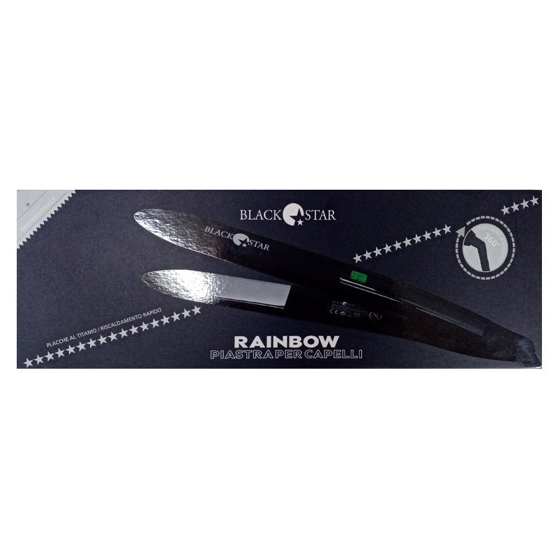 Black Star Rainbow Piastra Professionale Per Capelli Con Piastre in Titanio